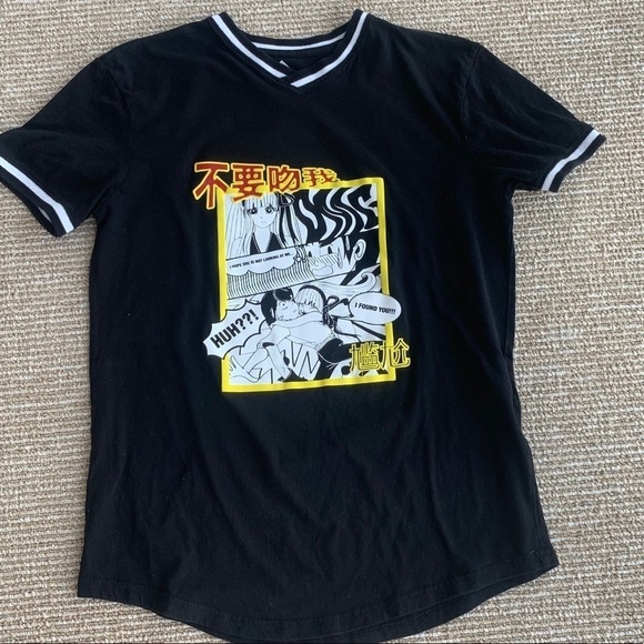 Original Gravity Anime Black Graphic T-Shirt Sz L - Picture 1 of 7